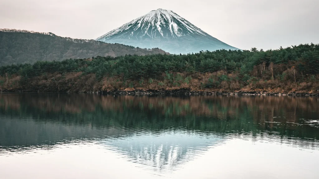 En bild på det kända berget Mount Fuji som jag fotade i Japan