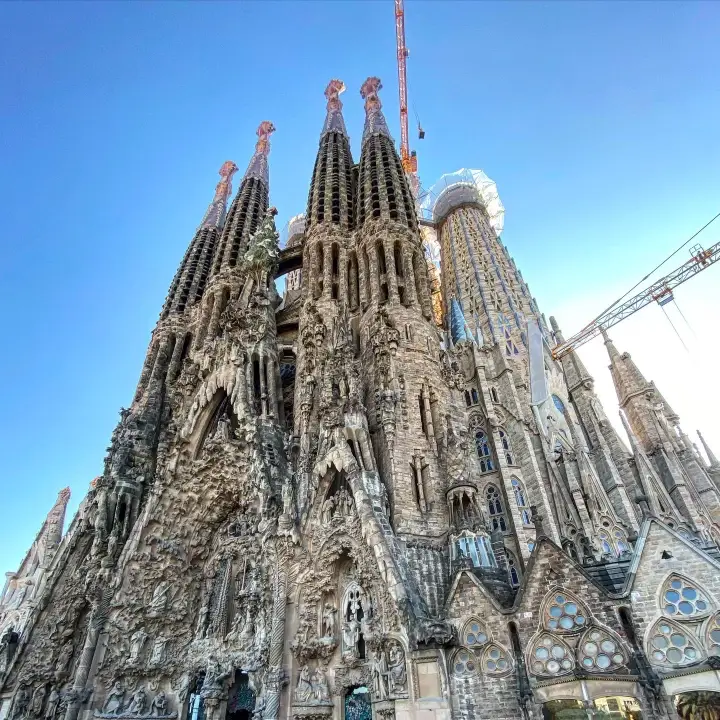 Foto av mig utanför Sagrada Familia