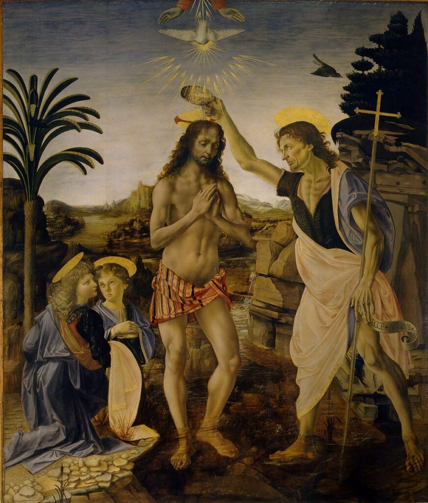 Jesu dop (i samarbete med Verrocchio)